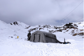 LANCO testet aufblasbares Zelt in den österreichischen Alpen  LANCO testet aufblasbares Zelt in den österreichischen Alpen