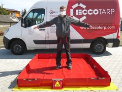 Faltbare Schutzmittel beim Auftreten von Gefahrstoff-Leckagen Faltbare Schutzmittel beim Auftreten von Gefahrstoff-Leckagen